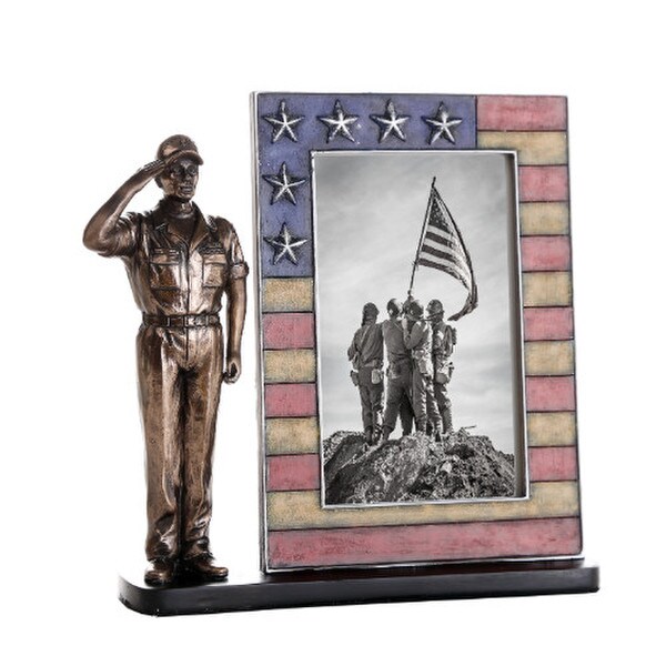 Picture Frame Coast Guard Soldier Sculpture Veterans Tribute